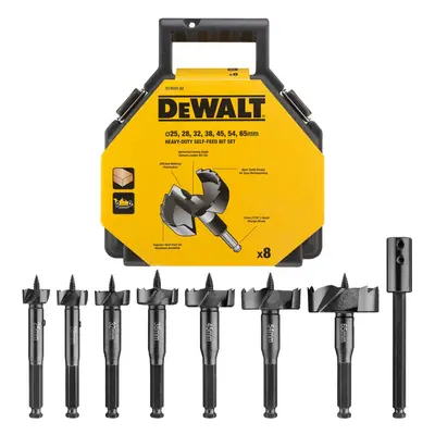 DeWalt DT4593 Piece Self Feed Forstner Wood Auger Drill Bit Set 25mm - 65mm