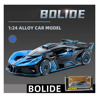 (black,blue, 1/24-20.5x9x4.7cm) 1:24 Scale Bugatti Bolide Alloy Sports Car Model, Diecasts Metal