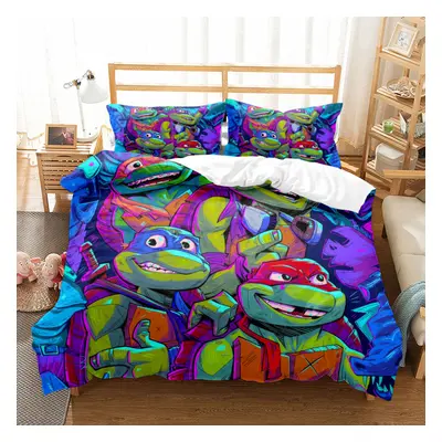 (Style 03, Double(200X200CM/3PCS)) Ninja Dragon Bedding Single Double Duvet Cover UK