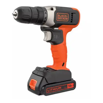 Black + Decker 18V Lithium-ion Drill Driver with Accessories