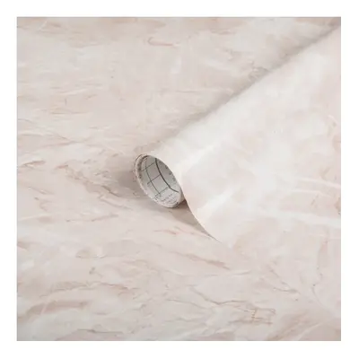 (10m) MARBLE CORTES PALE PINK sticky back plastic vinyl wrap film (67.5cm wide)