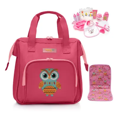 Happyvk- Baby Doll Diaper Bag With Doll Changing Pad And Doll Accessories Set - Handbag For Girl