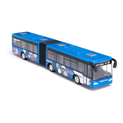 (Blue) Blue/Red/Green 1:64 18cm Baby Pull Back Shuttle Bus Diecast Model Vehicle Kids Toy