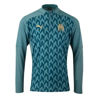 (XL) Marseille Prematch 1/4 Zip Top (Bold Blue)