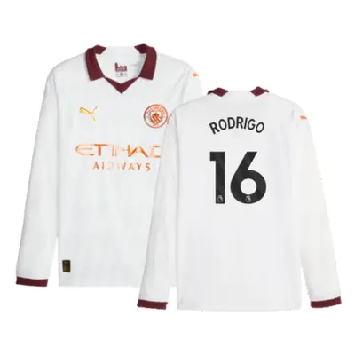 (L) Man City Long Sleeve Away Shirt (RODRIGO 16)