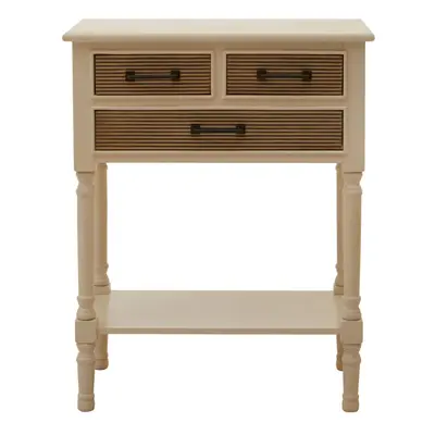 Pearl White Console Table for Hallway, Pine Wood Wood Table for Home DÃ©cor with drawers