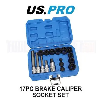 US PRO Tools 17pc Brake Caliper Sockets Socket Set 10pt , Hex, Pentagon