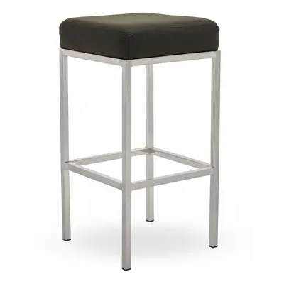 Premier Housewares Baina Black Pu And Chrome Finish Bar Stool