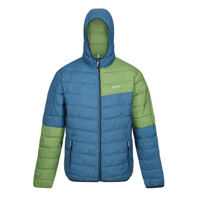 (M, Moroccan Blue/Piquant Green) Regatta Mens Hillpack II Colour Block Padded Jacket