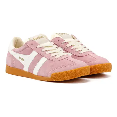 (Pink, (Adults')) Gola Elan Suede Women's Pink/White Trainers