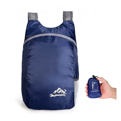 (Navy Blue) Unisex Lightweight Outdoor Backpack Waterproof Portable Foldable Outdoor Camping Hik