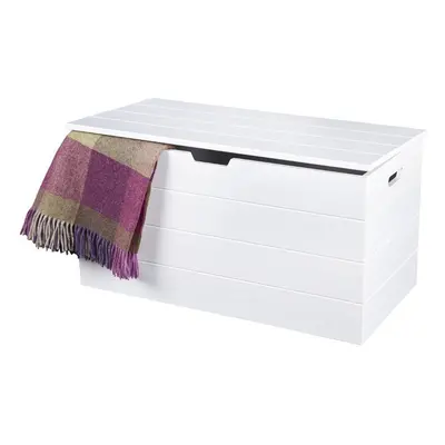 Seaton White Wooden Storage Chest (Blanket Box, Ottoman, Toy Box)