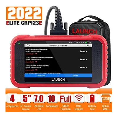 LAUNCH CRP123E OBD2 Scanner - Engine/ABS/SRS/Gearbox Launch OBD2 Code Reader with Battery Test, 