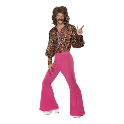 (M, Pink) Smiffys Mens 60s CND Costume Set