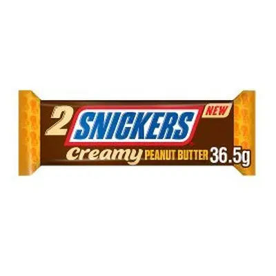 Snickers Creamy Peanut Nut Butter Chocolate Duo Bar 36.5g (Pack of 24)