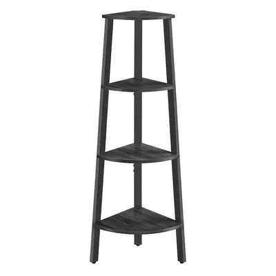 VASAGLE Corner Shelf Stand 4-Tier Corner Bookshelf Industrial Corner Ladder Shelf Plant Stand Di