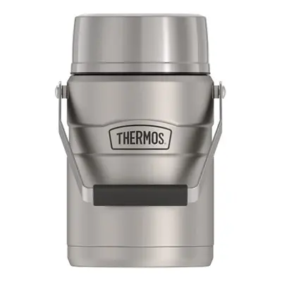 Thermos Stainless King Ounce Vacuum Insulated Food Jar with Inserts, Matte Steel