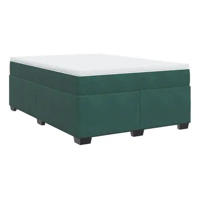 (dark green, x cm) vidaXL Box Spring Bed with Mattress Bed Frame Bedroom Bedstead Bed Base Velve