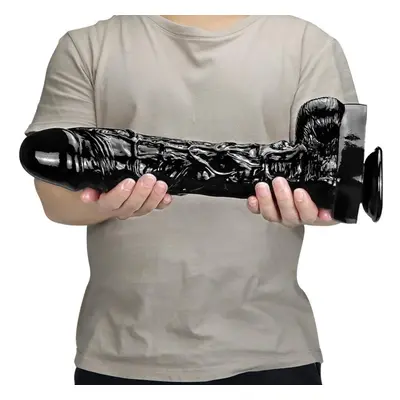 (black) Super Huge Realistic Penis Big Dildo Soft Flexible With Suction Cup Artificial Penis Dic