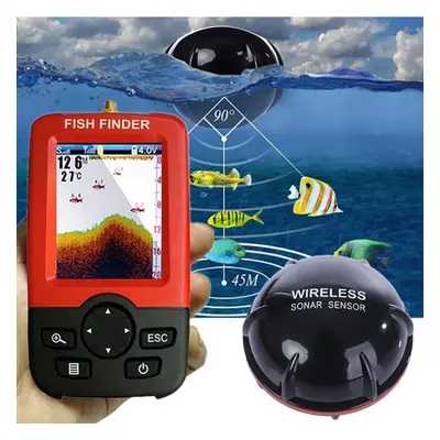 (one size) Lake Sea Fishing Smart Portable Fish Finder Depth Alarm Wireless Sonar Sensor