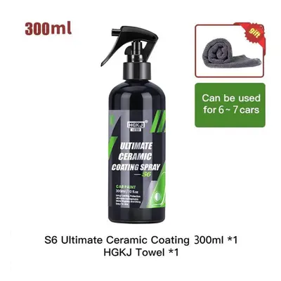 (300ml) Hgkj S6 Nano Ceramic Car Coating Quick Detail Spray-extend Protection Of Waxes Sealants 