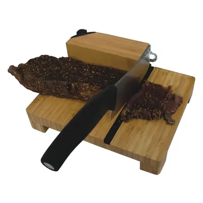 Biltong Slicer with Carbide Knife Sharpener, Bamboo