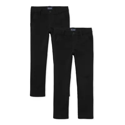 The Children's Place Girls Skinny Chino Pants Black Pack 6X/7P