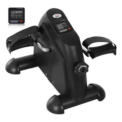 HOMCOM Mini Exercise Bike Portable Pedal Manual Machine Indoor Fitness Black