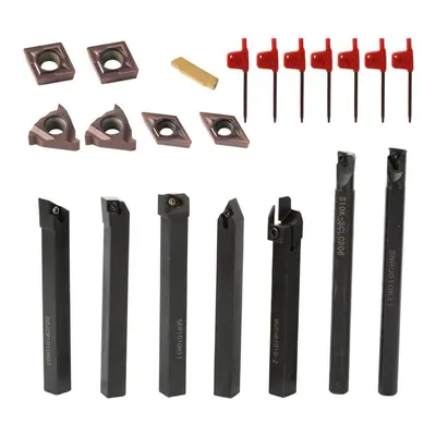 21pcs Multifunctional Solid Carbide Inserts Holder Boring Bar With Wrenches For Lathe Turning To