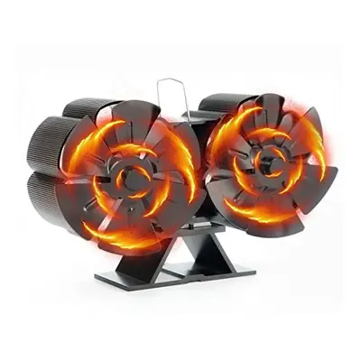 Wood Stove Fan, Blades Heat Powered Stove Fans for Wood Burning Stove Log Burner Fireplace with 