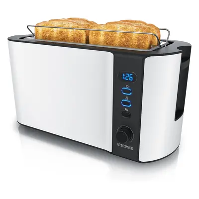 (C: White) slice long slot toaster - double wall housing â with warming rack â browning sett