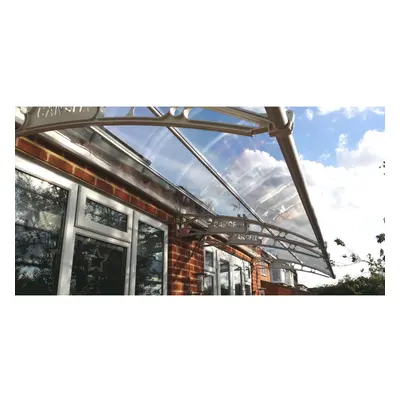 (Clear, Grey) Cantilever Door Canopy | 3000mm wide x 1270mm projection