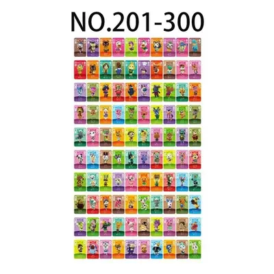 (NO.201-300) Animal Crossing Amiibo Mini NFC TAG Cards NO.1-400 Series