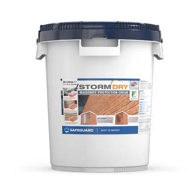 (20L) Stormdry Masonry Waterproofing Cream 25-Year BBA Approved Exterior Brick, Stone, Concrete,