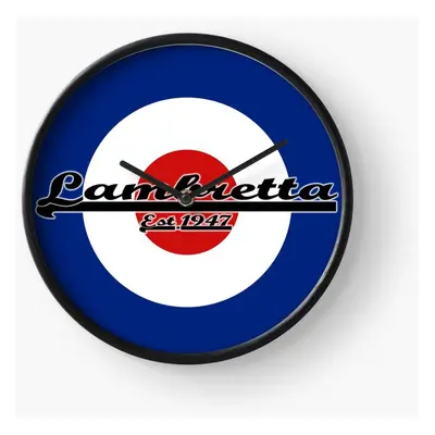 (Team Lambretta MOD Target=829) Wall Clock Inch Funny Mantel & Tabletop Art Decor for Home Bedro