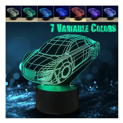 USB Touch Sensor Racing Car Desk Lamp Colorful LED Bedside Table Light