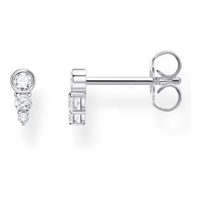 Thomas Sabo Women's Single Stud Earrings White Stones Silver Sterling Silver