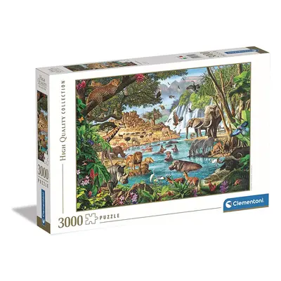 Clementoni Collection African Waterhole Pieces, Made in Italy, Jigsaw Puzzle for Adults, Multico