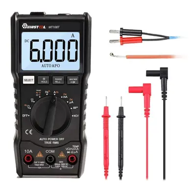 Square Wave Output True RMS NCV Temperature Tester Digital Multimeter Counts Backlight AC DC Cur