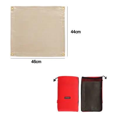 (46x44cm) Camping Fireproof Cloth Flame Retardant Insulation Mat Blanket Glass Coated Heat Insul