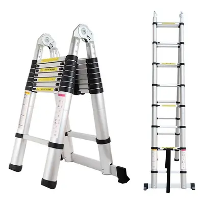 5M Multi-Purpose Telescopic Ladder Folding ladder Stainless steel Stronger then Aluminium