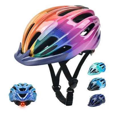 Kids Bike Helmet, Bike Helmets for Kids with Light and Visor for Boys Girls Bike Helmet Kids Cyc