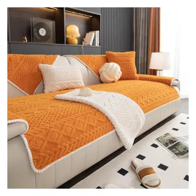 (orange, 110x210cm) Sofa Covers For Living Room Non-slip Couch Cover Chaise Lounge Sofa Mat Nord