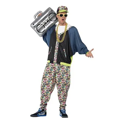 80s Hip Hop Costume, Patterned with Jacket, Trousers & Hat