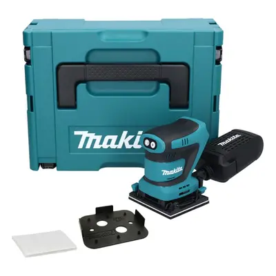 Makita DBO481ZJ 18v LXT 114mm 1/4 Sheet Finishing Cordless Palm Sander + Makpac