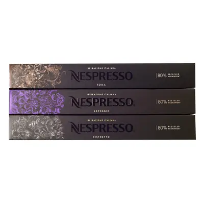 Nespresso Trio Pack Capsules/Pods(Ristretto Arpeggio Roma)