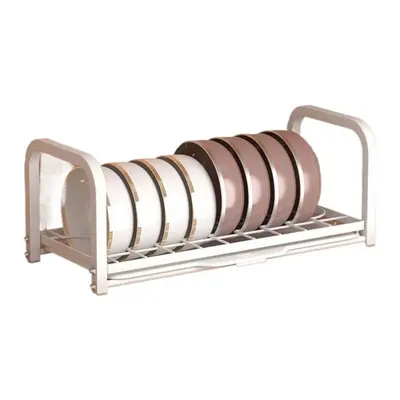 (as the picture, Bowl rack white) Dish Drying Rack For Kitchen Sink Organizer Stainless Steel La