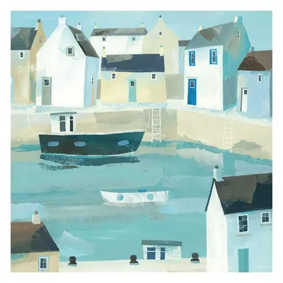 (40cm x 40cm, Multicoloured) Claire Henley Little Harbour Canvas Print