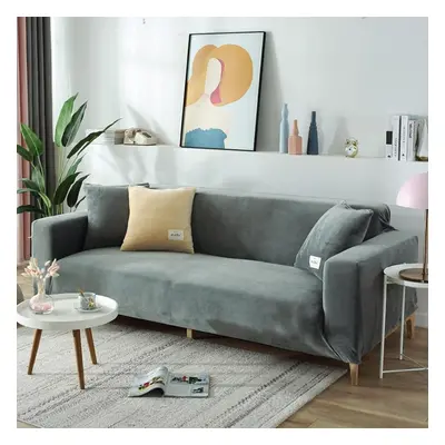 (light grey, 3seat( 190-230cm)) 1/2/3/4 Seater Shape Corner Sofa Coversthickening Elastic Sofa C