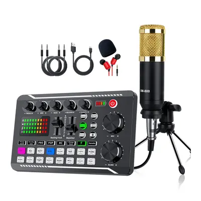 F998 BM800 Set Sound Card Condenser Microphone Set Live Sound Card